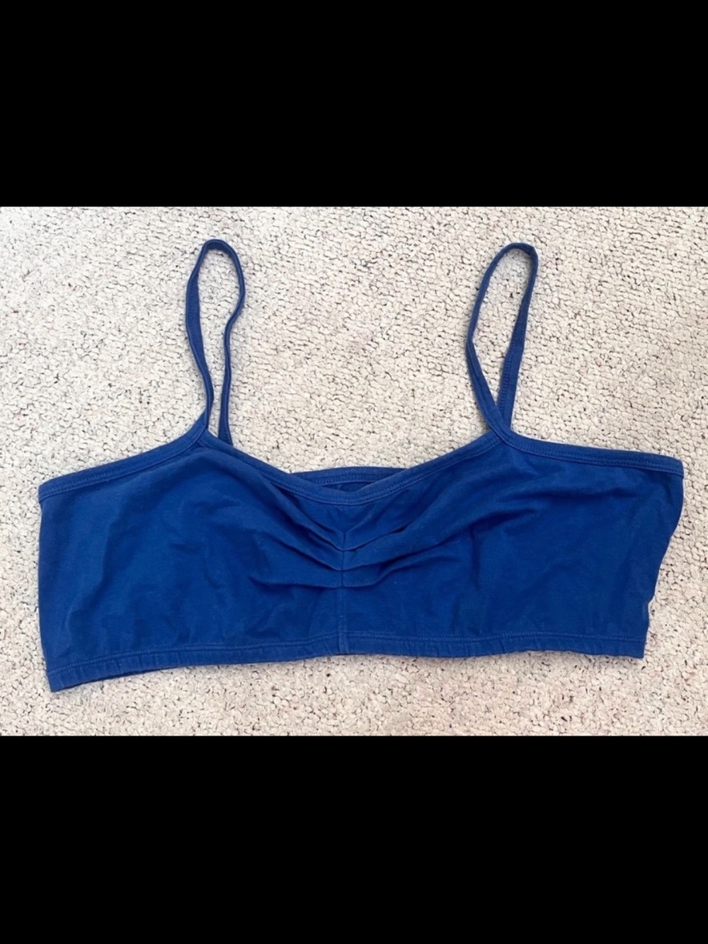 ARQ Zelda Bandeau Royal Cobalt Blue Ruched Bra Women's 3X Stretch Bralette Top
